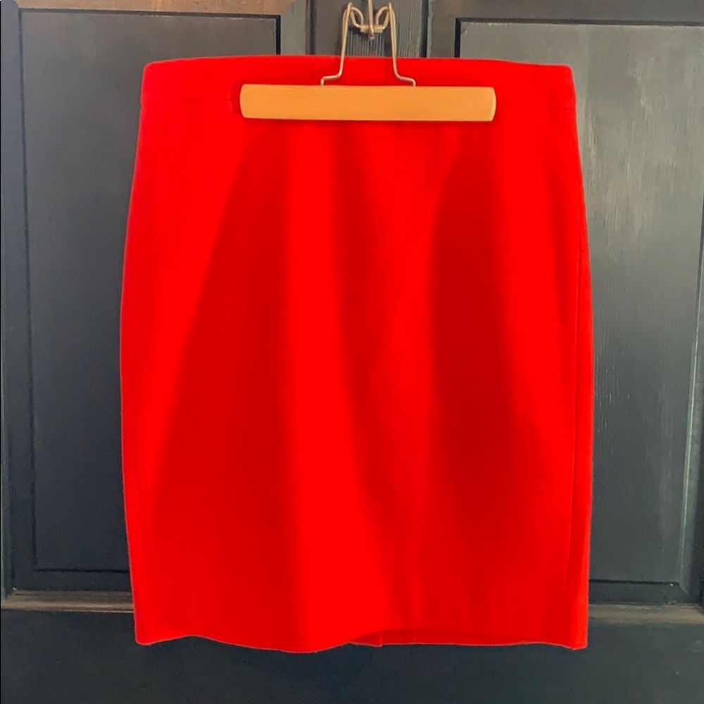 J. Crew Pencil Skirt true orange size 6